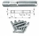 Śruba dwustronna ~1,25d DIN 939 M12x50mm 10szt
