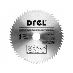 Tarcza do cięcia drewna Drel 140×20 mm