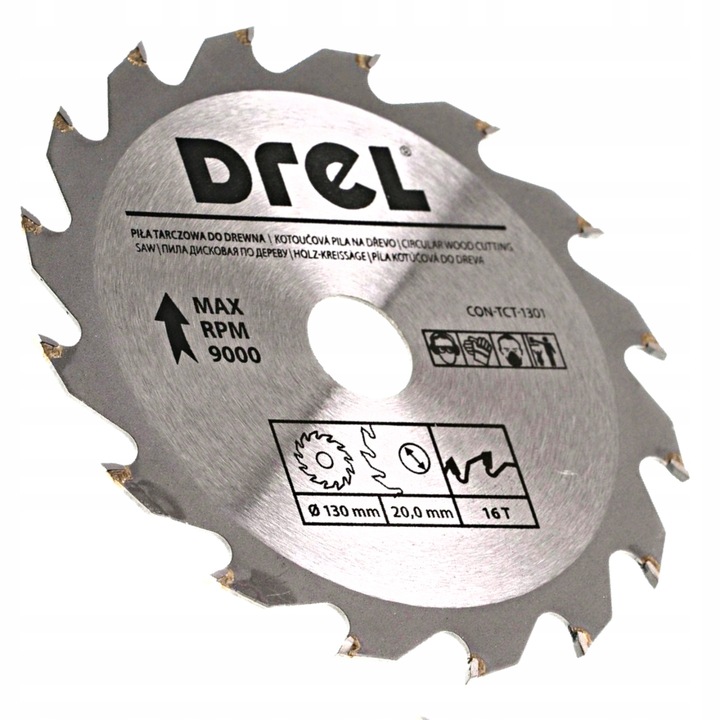 Tarcza tnąca do drewna Drel CON-TCT-1301 130x20 mm